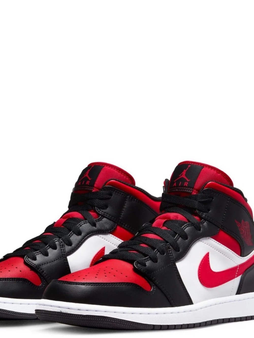 Jordan Men’s High-Top Sneakers in Black, Red, and White